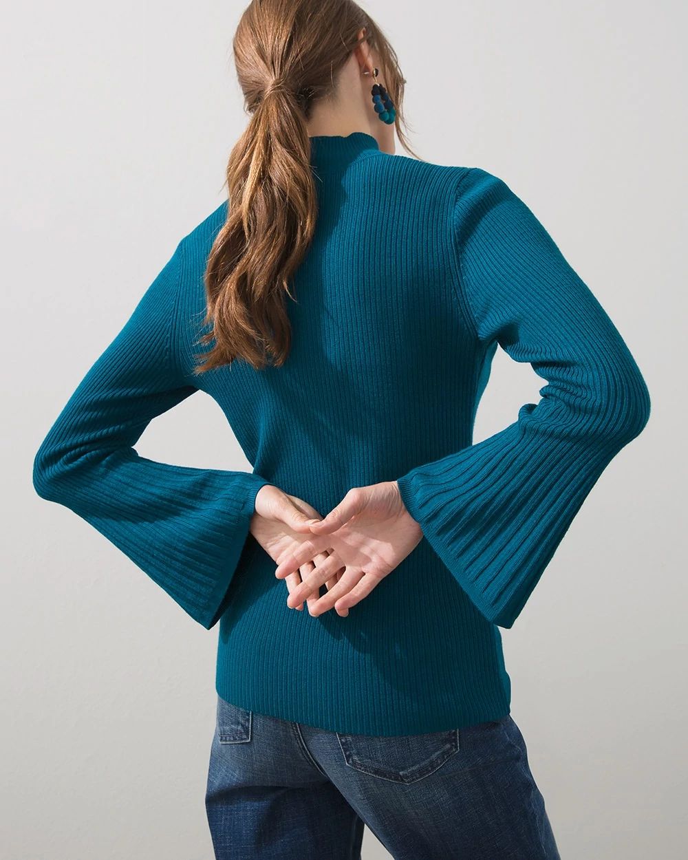 Cut Out Turtleneck Sweater