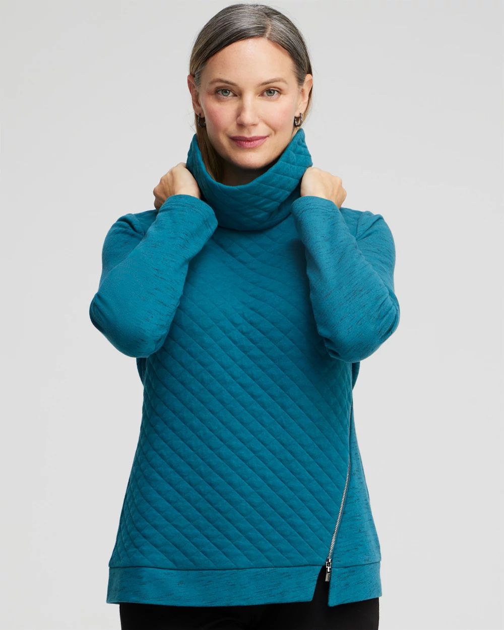 Zenergy® French Terry Cowl Neck Top