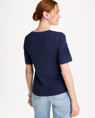 3D Cutwork Knit Tee click to view larger image.