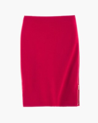 Side-Zip Ponte Pencil Skirt