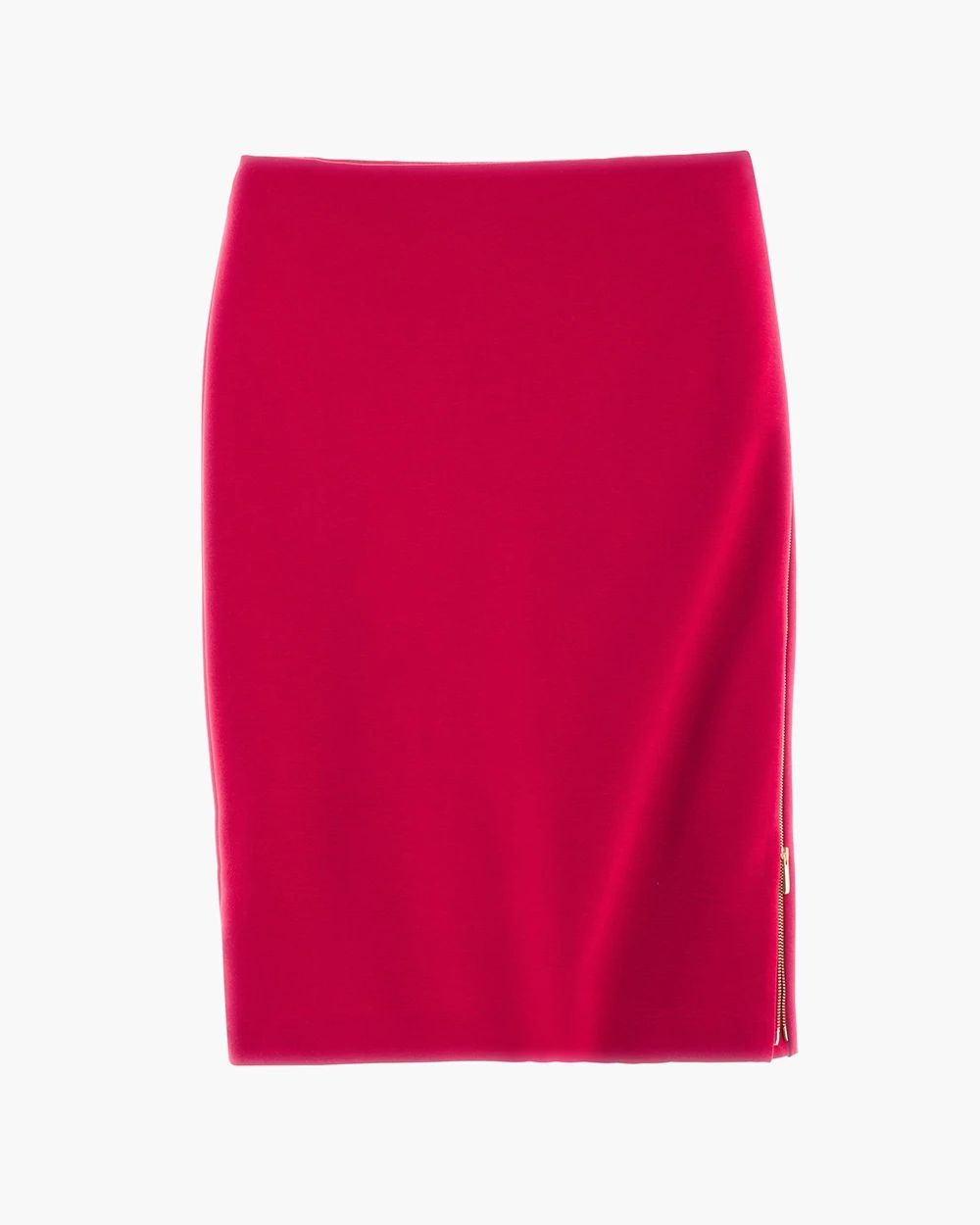 Side-Zip Ponte Pencil Skirt