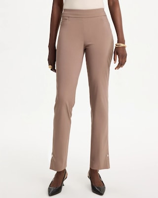 Brigitte™ Slim Button Hem Pants click to view larger image.