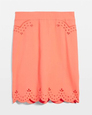 Brigitte™ Eyelet Scalloped Hem Skort click to view larger image.