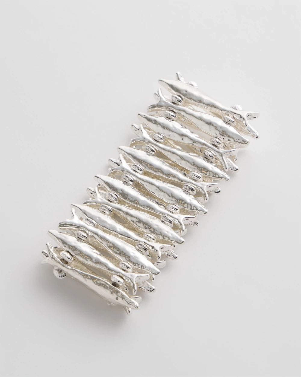 Silvertone Fish Stretch Bracelet