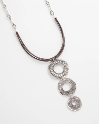 Triple Medallion Pendant Necklace click to view larger image.