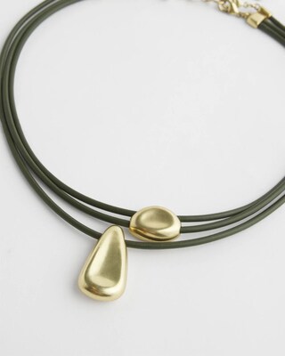Convertible Leather Pendant Necklace click to view larger image.