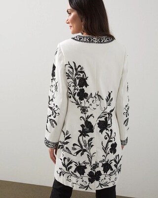 Black and White Embroidered Topper