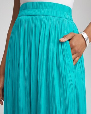 Pull-on Pleated Maxi Skirt click to view larger image.
