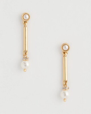 Faux Pearl Drop Earrings