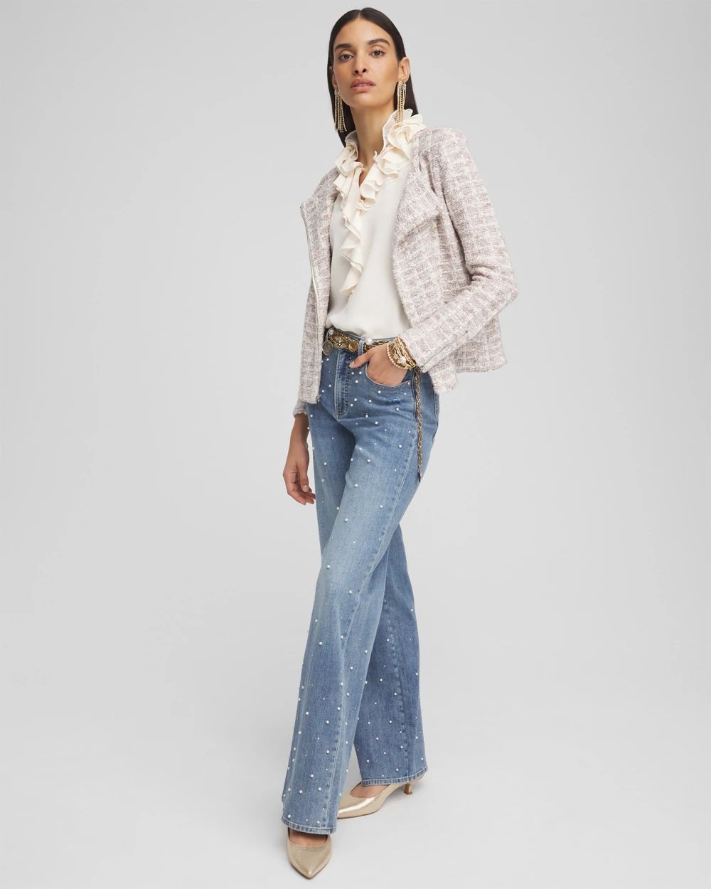 Ruffled Neck Sleeveless Blouse