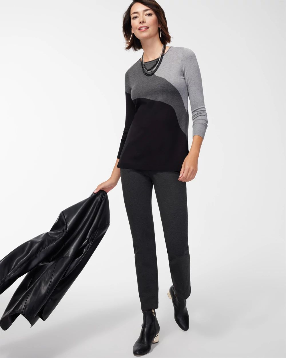 Intarsia Pullover Sweater