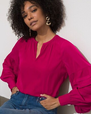 Pleat Sleeve Top