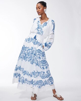 Floral Blouson Maxi Dress