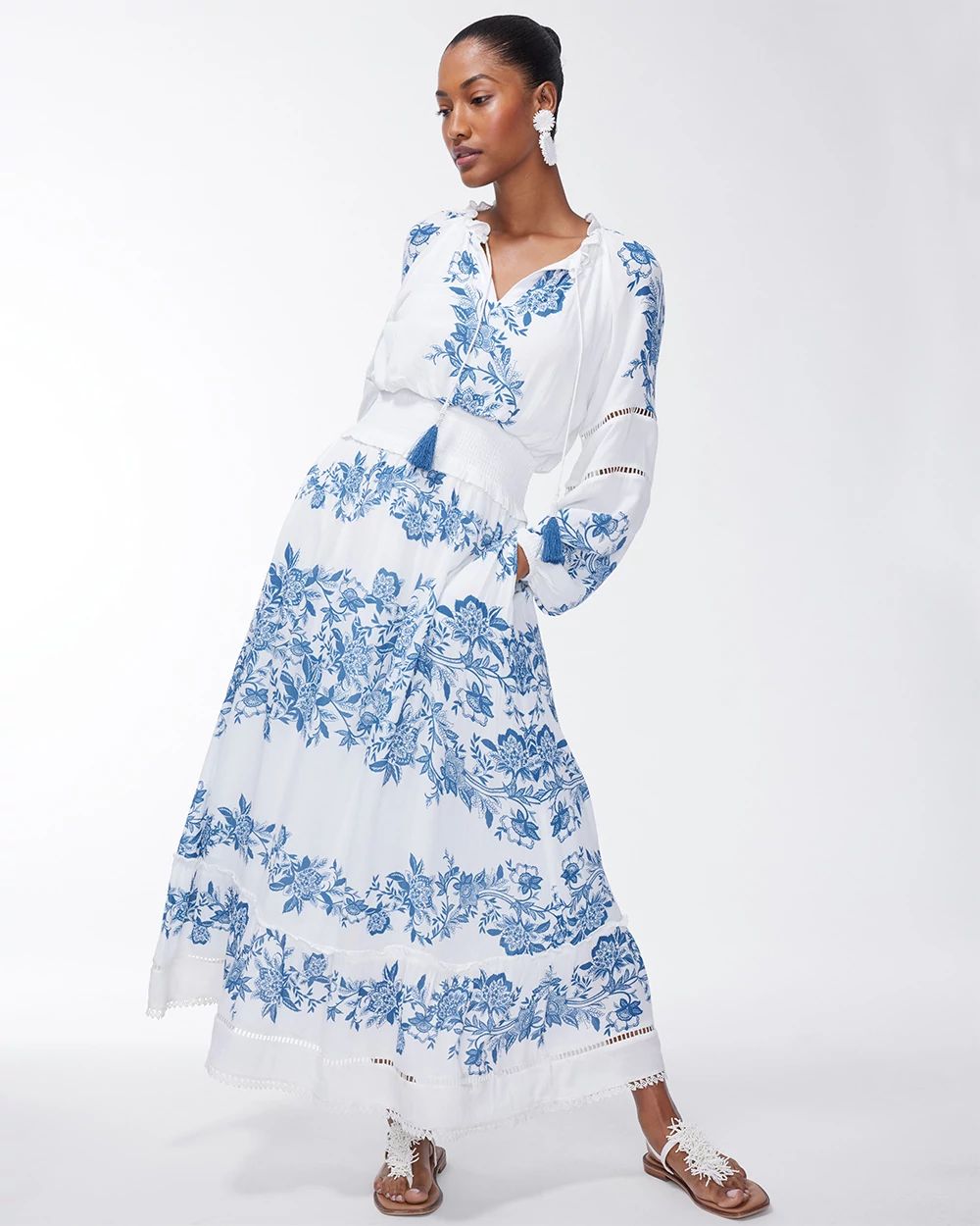 Floral Blouson Maxi Dress