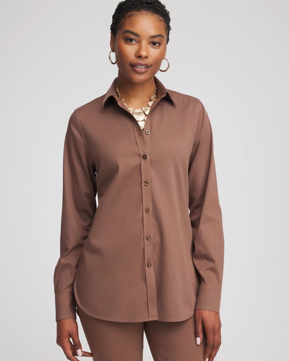 No Iron™ Stretch-Sateen Shirt