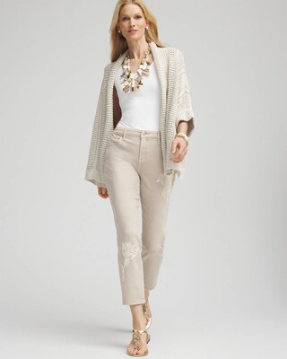 So Slimming® Sequin Girlfriend Cropped Jeans click to view larger image.