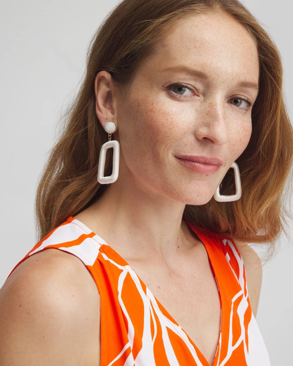 No Droop™ White Square Hoops