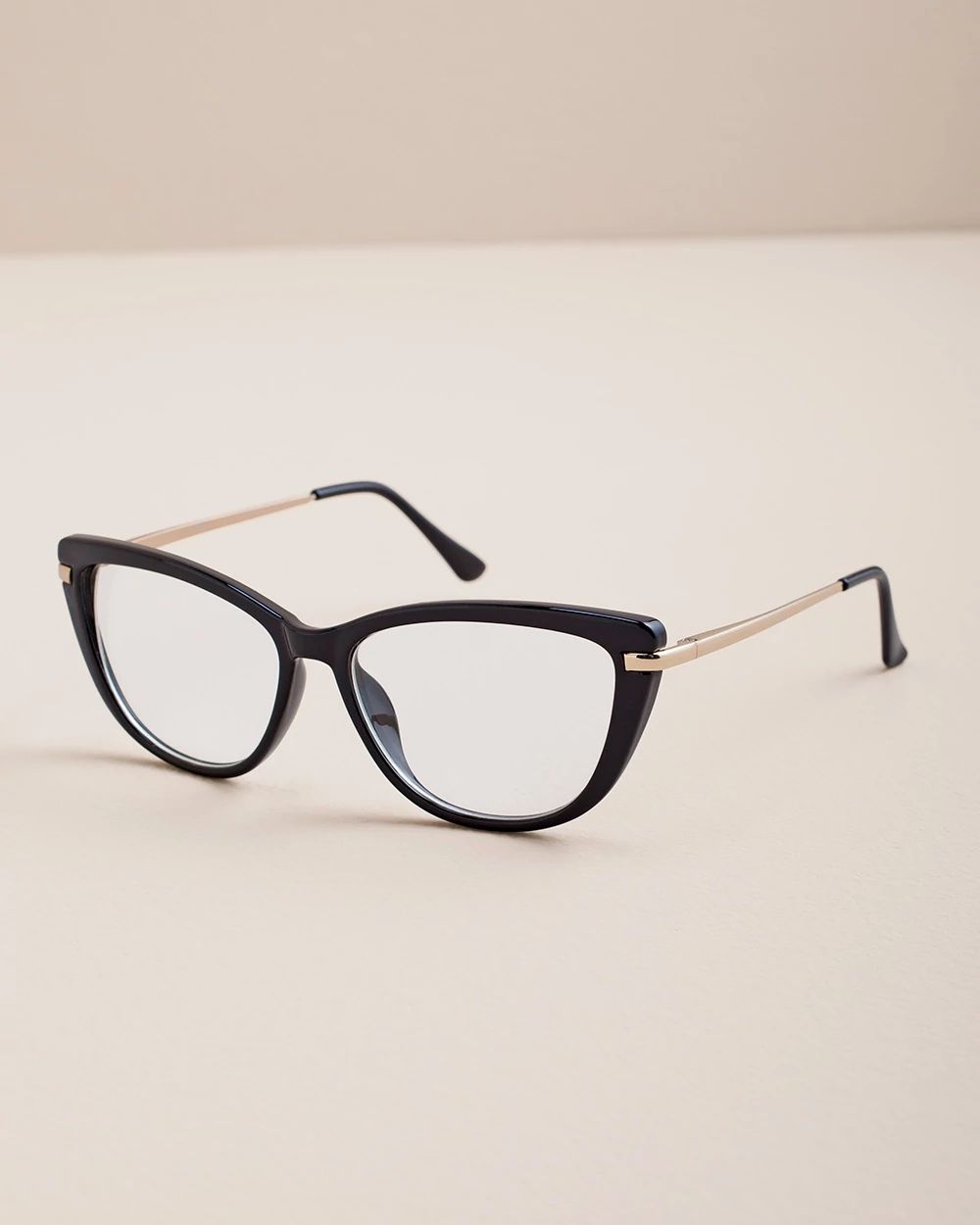 Black and Goldtone Reading Glasses