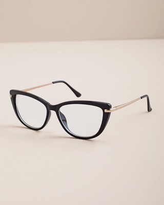 Black and Goldtone Reading Glasses