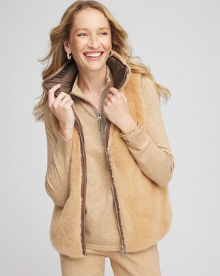 Zenergy® Reversible Faux-Fur Vest click to view larger image.