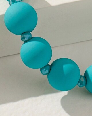 Matte Teal Stretch Bracelet