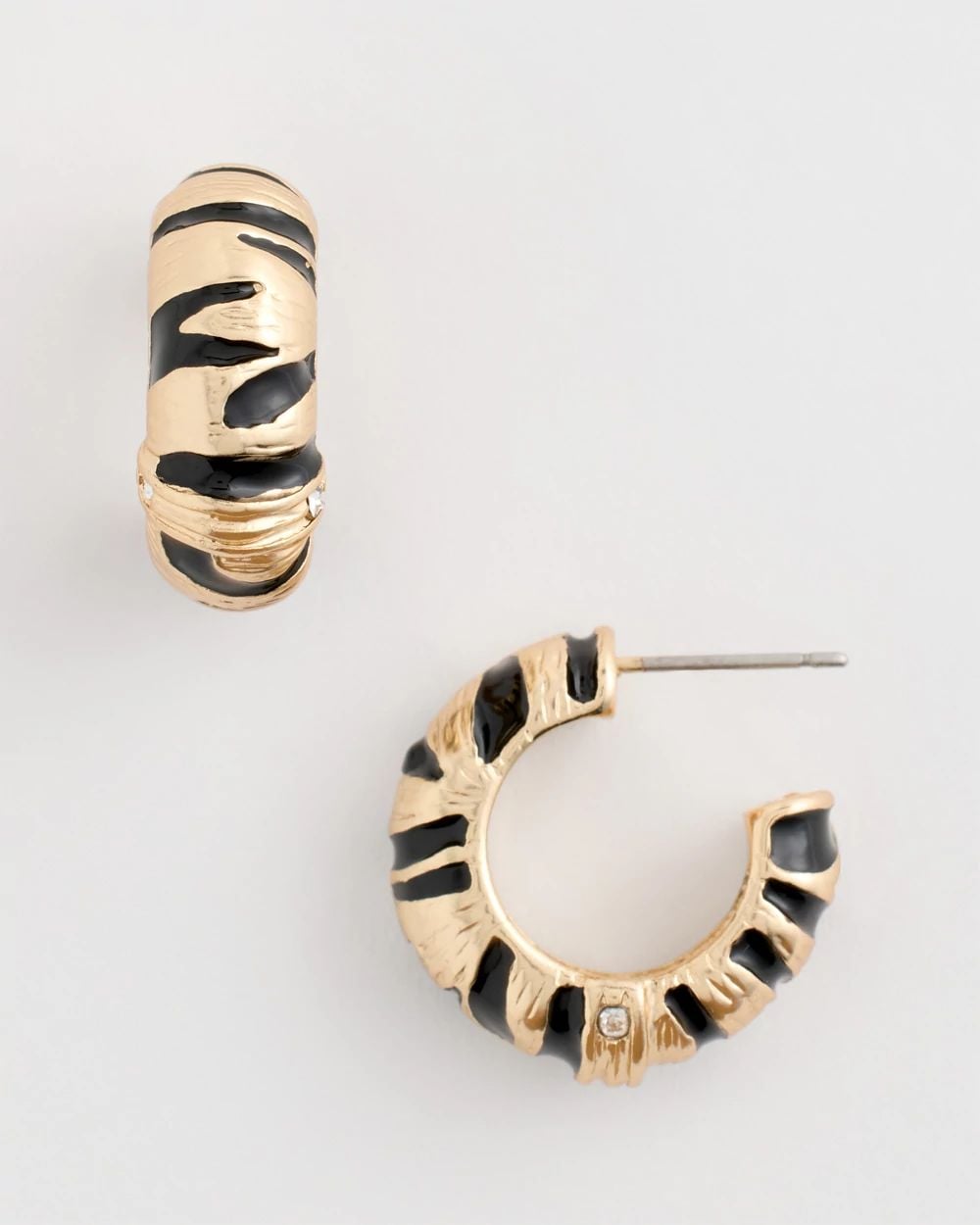 Tiger Beaded Hoop Earrings
