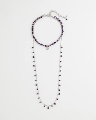 Convertible Purple Long Short Necklace