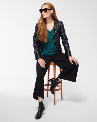 Spun Rayon Dots V-Neck Sweater