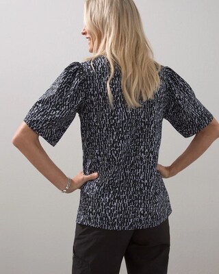 Zenergy UPF Print Puff Sleeve Top
