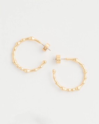 Goldtone Front-To-Back Hoop Earrings click to view larger image.