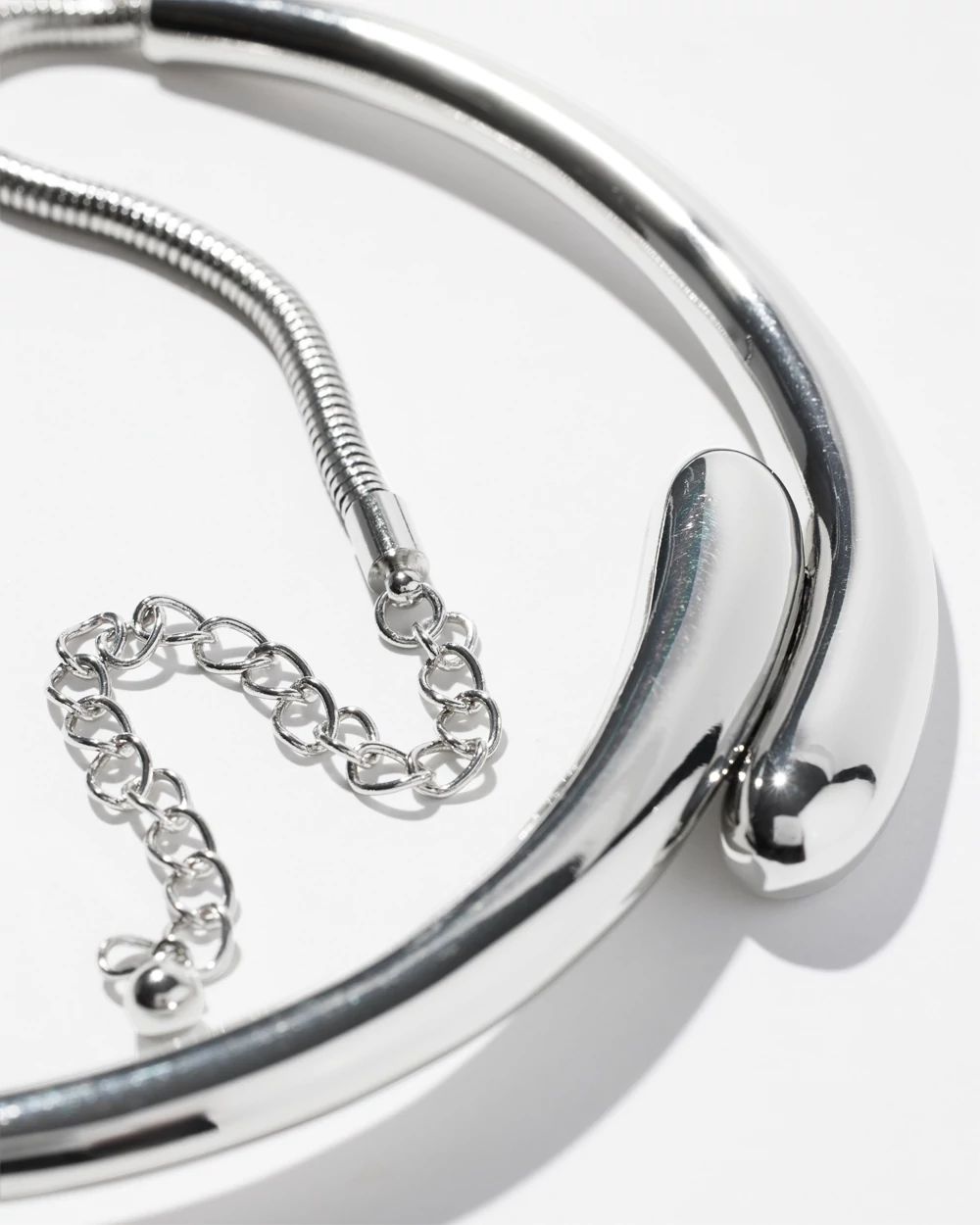 Silver Tone Collar Necklace