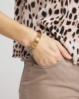 Chico's Originals Neutral Square Stretch Bracelet click to view larger image.