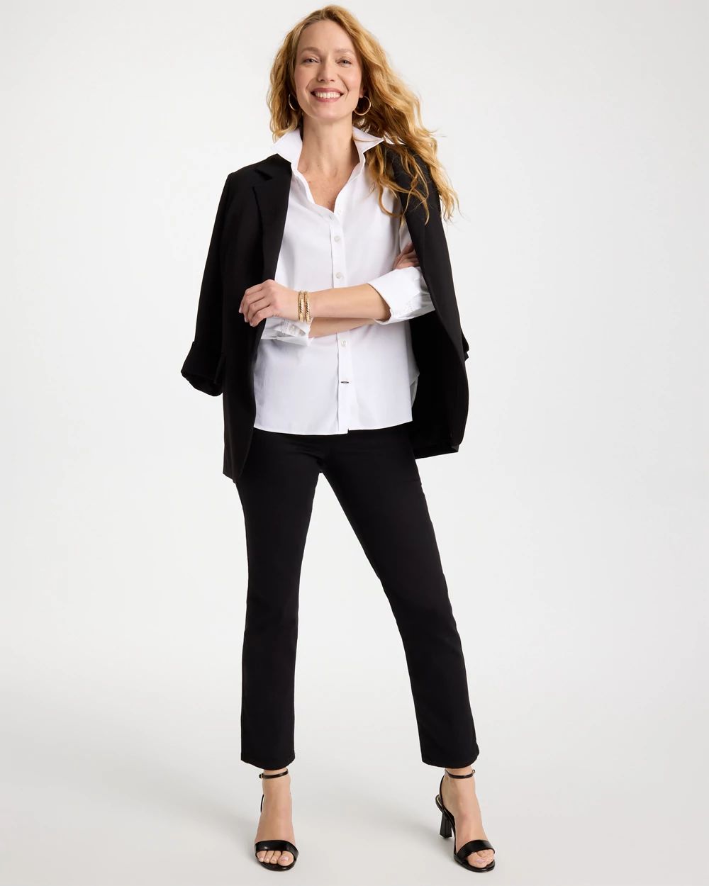 Pull-On Straight Jeans click to view larger image.