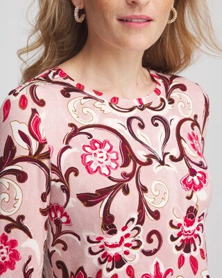 Touch of Cool™ Floral Scroll Layering Tee click to view larger image.