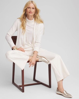 Cashmere Pearl Mock Neck Sweater