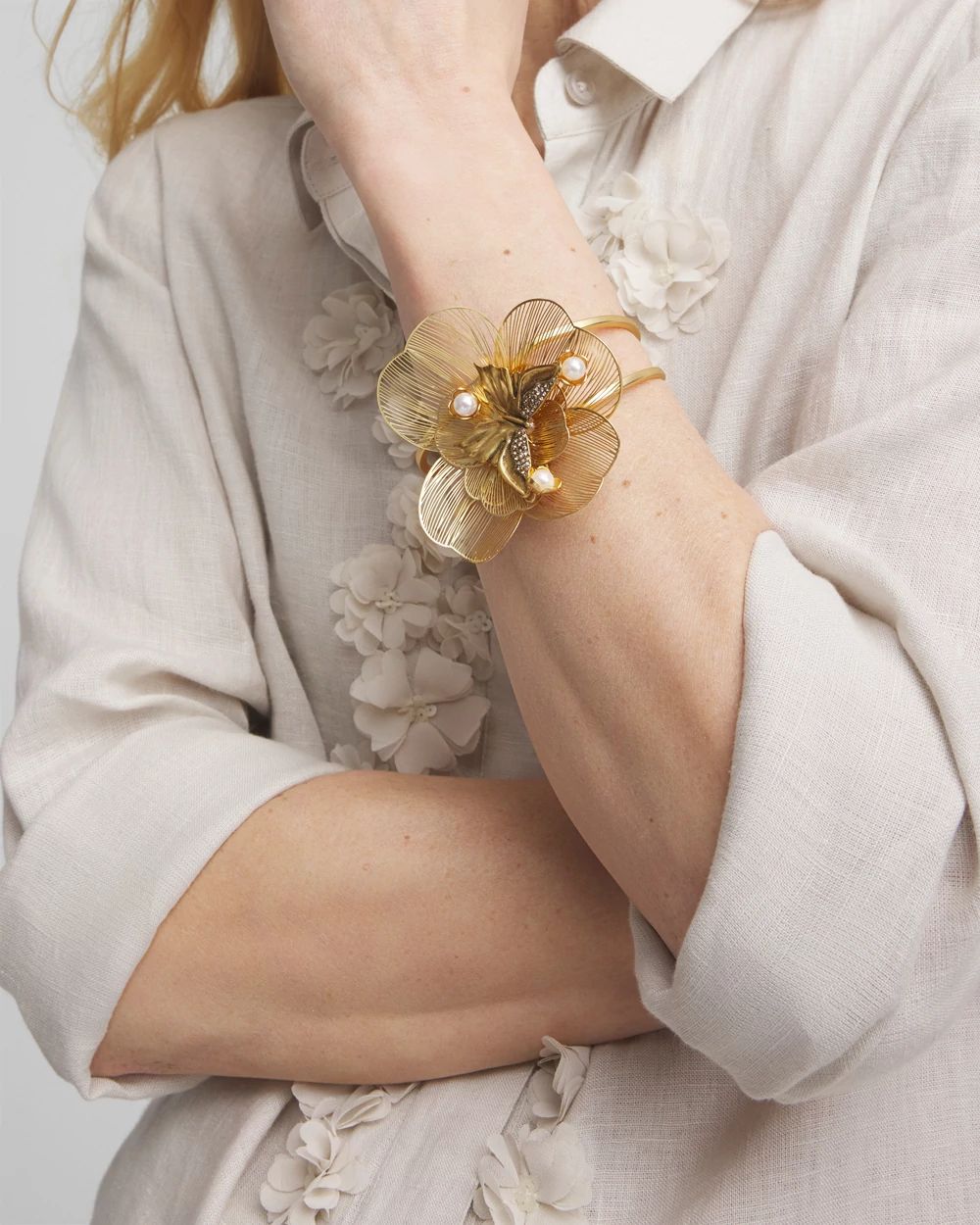 Statement Butterfly Filigree Hinge Bracelet