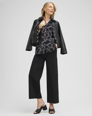 No Iron™ Stretch Circle Print Shirt