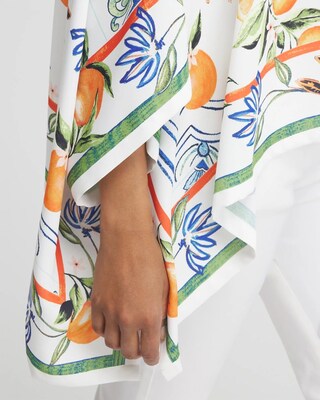Tropical Print Poncho
