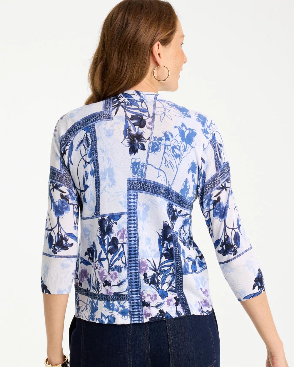 Summer Romance Botanical Cardigan click to view larger image.