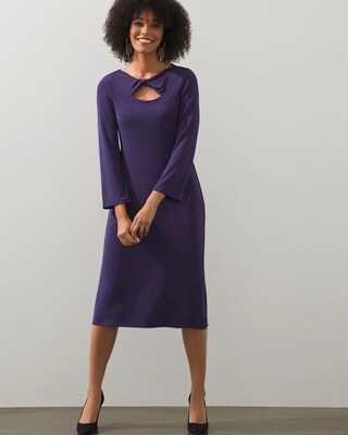 Travelers Twist-Front Midi Dress