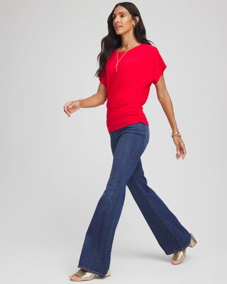 Touch of Cool™ Ruched Banded Hem Top click to view larger image.