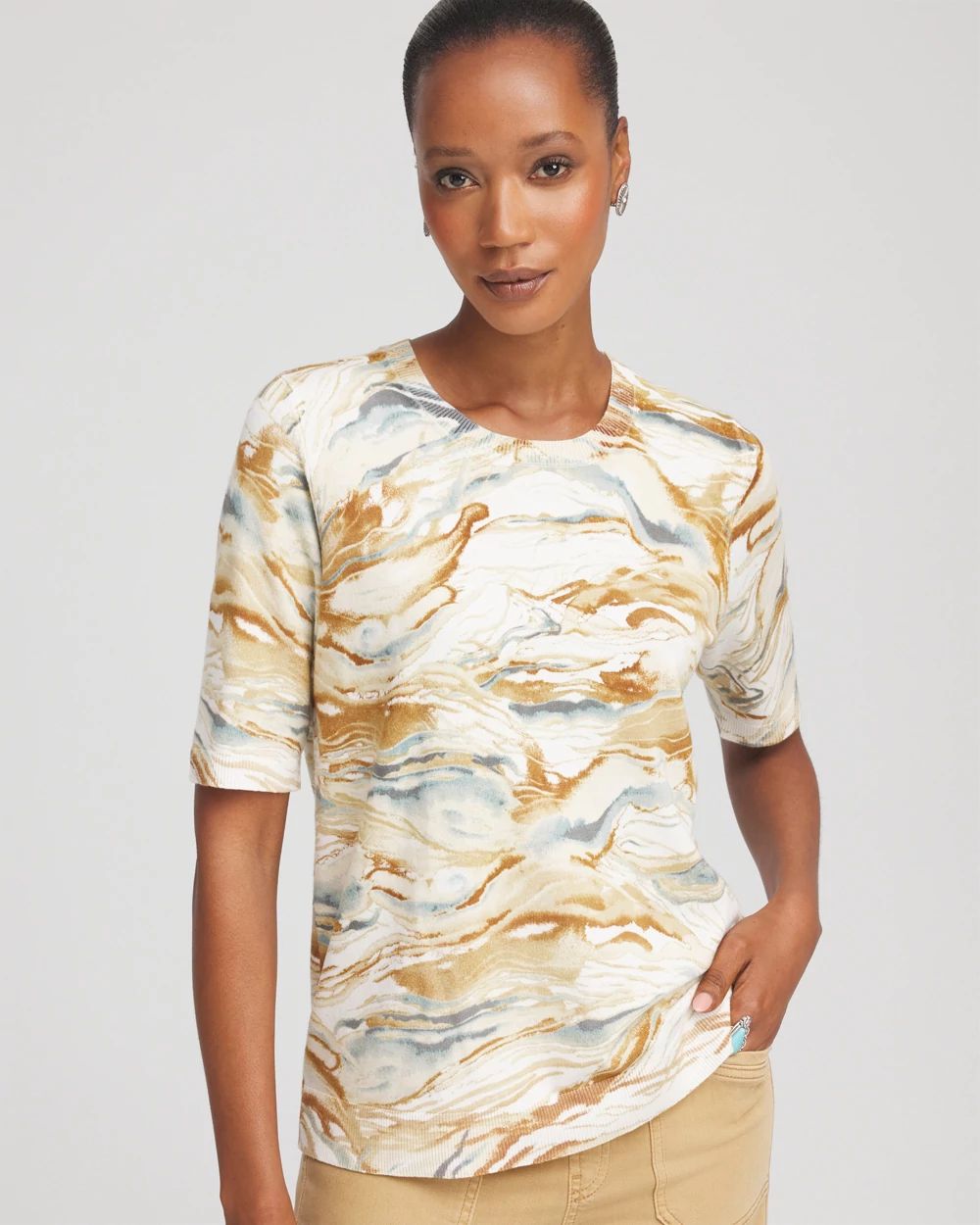 Printed Crewneck Sweater