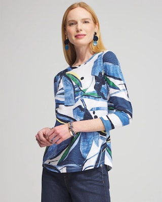 Floral 3/4 Sleeve Tee