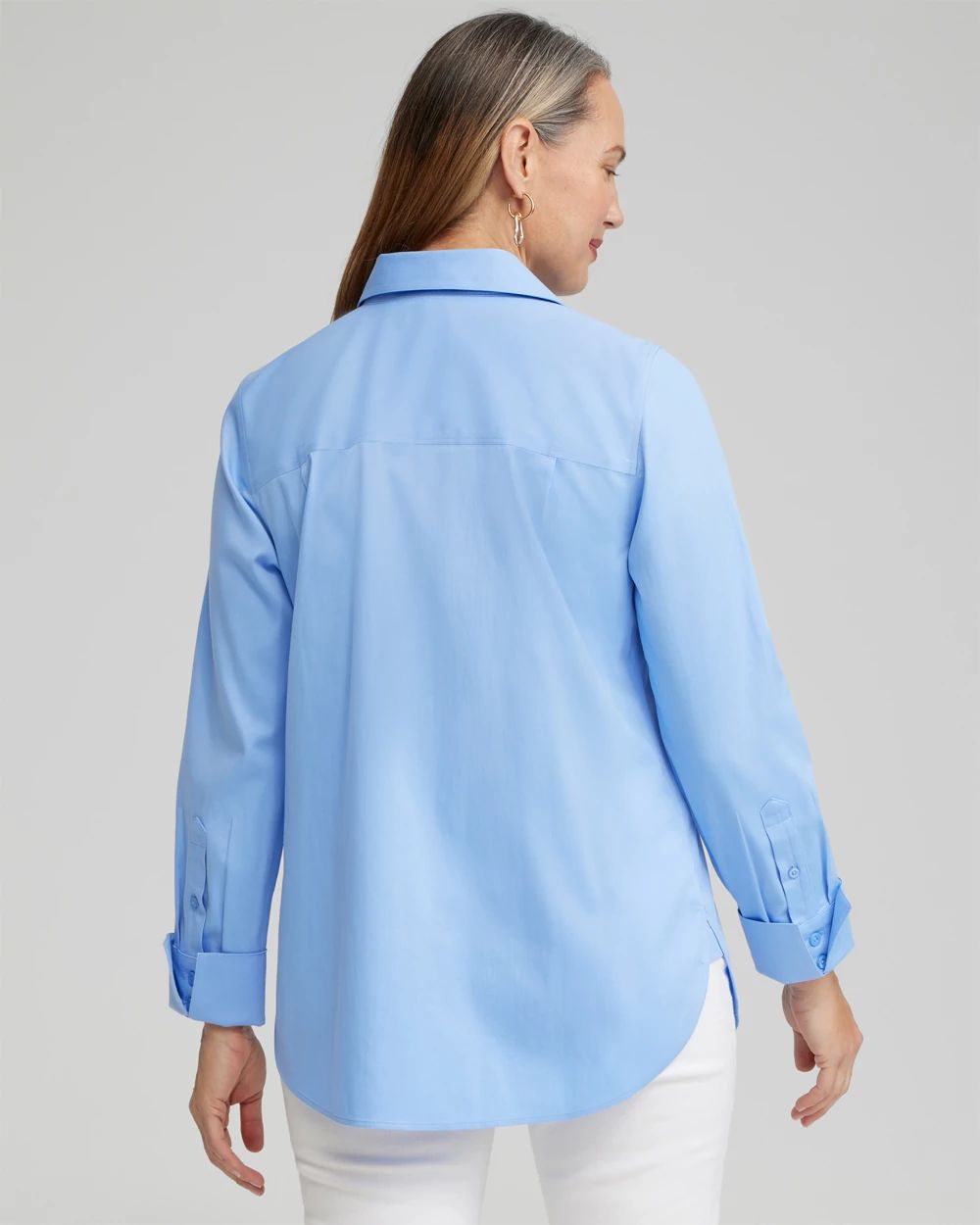 No Iron™ Stretch Embroidered Heart Shirt