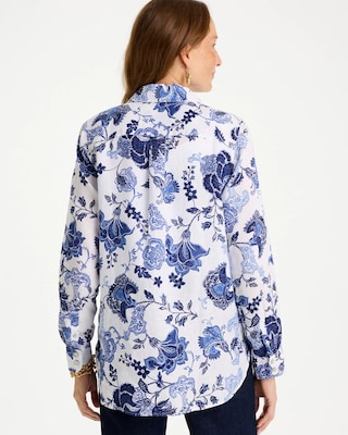 No Iron™ Linen Bloom Shirt click to view larger image.
