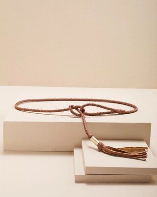 Woven Leather Rope Belt