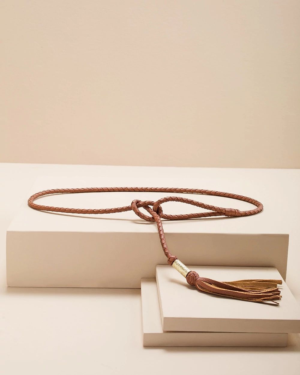 Woven Leather Rope Belt