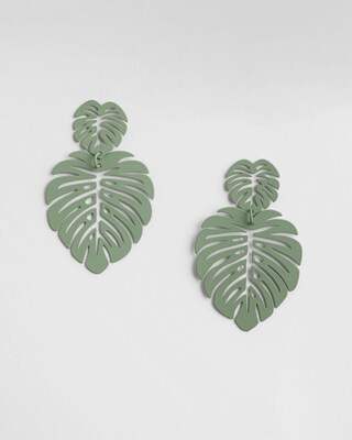 No Droop™ Green Leaf Earrings