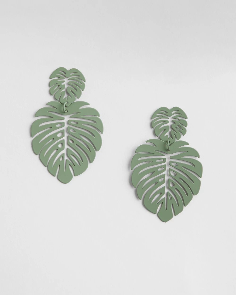 No Droop™ Green Leaf Earrings