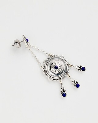 No Droop® Lapis Lazuli Medallion Earrings click to view larger image.